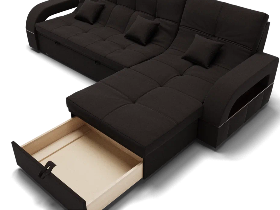 Диваны с ящиком для белья, Модульный диван Майами-2,микровелюр,антивандальная и водостойкая ткань,венеция