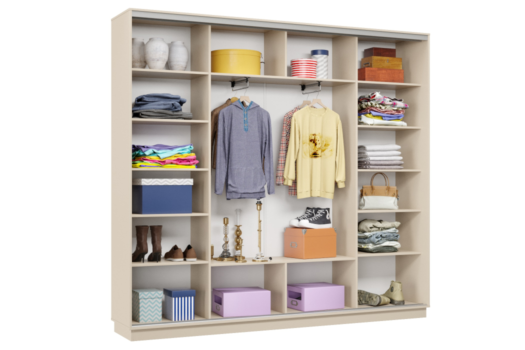 Шкафы-купе, Шкаф-купе Премьер Лайт 57 (05;05;05) трехдверный