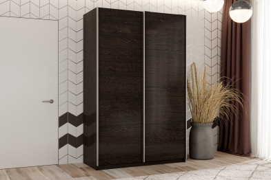 Шкаф-купе Smart 1224 2х дверный (фасады ЛДСП) профиль серебро