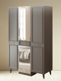 Шкаф в спальню 3х дверный (золото)