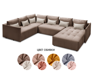 Диван еврокнижка Чилетти П-образный