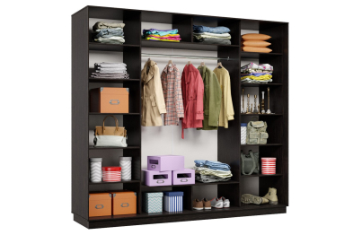 Шкаф-купе Премьер 60 (01РЧ;01РЧ;01РЧ) фасады ромб чёрный/трёхдверный/Профиль чёрный муар