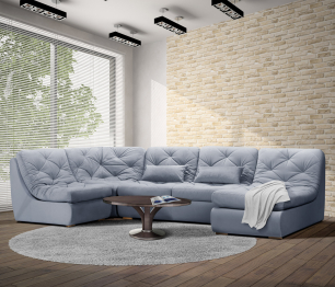 Диван модульный Борнео со спальным местоп П-образный, велюр