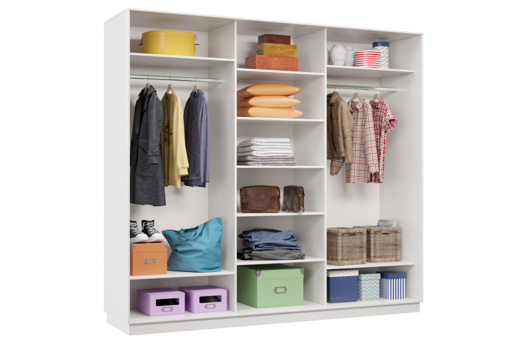 Шкафы-купе 3-х дверные, Шкаф-купе Премьер Лайт 56 (01;01;01) трехдверный