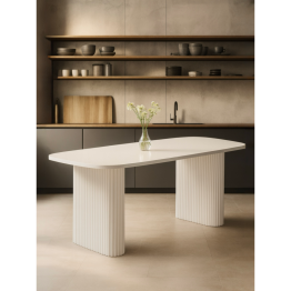 Деревянный стол Бавария 180*90 (белые ноги)