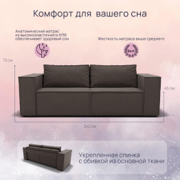 Прямой диван Рашт ППУ, велюр