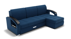 Диваны угловые в гостиную, Угловой диван Дубай-1 с оттоманкой ППУ, велюр