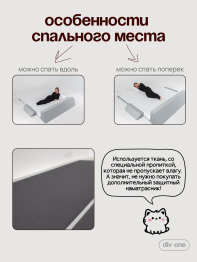 Бескаркасный диван-кровать раскладной прямой Форд