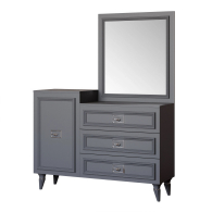 Комоды, Комод Валенсия 120х42x90 см серебро