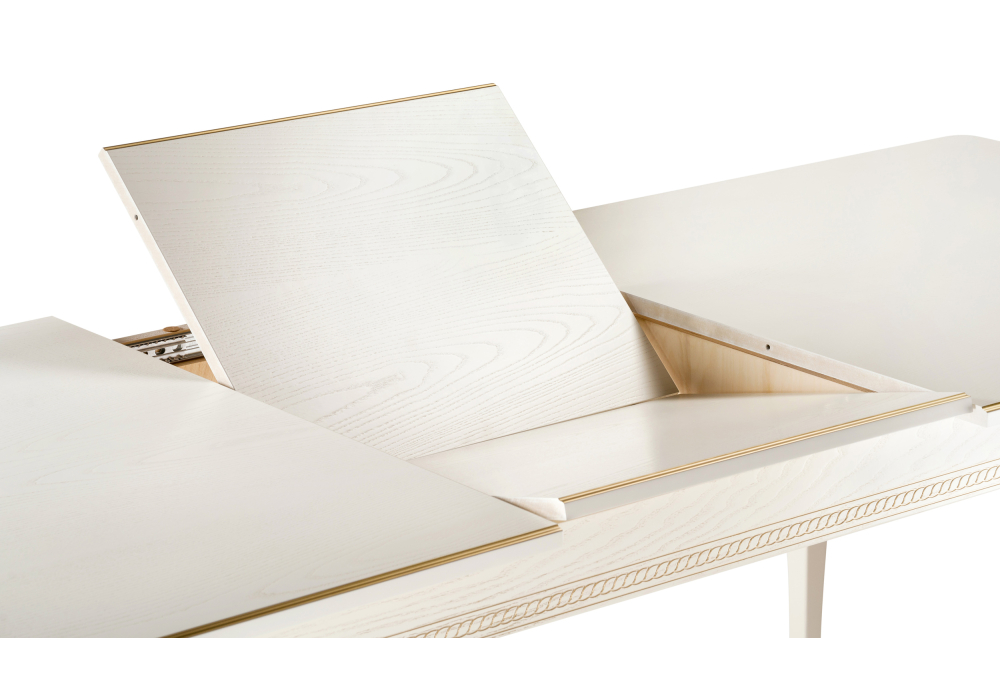 Обеденные столы, Стол деревянный Балмет молочный/золото