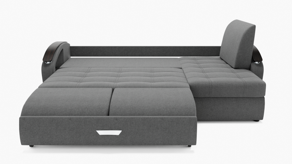 Диваны угловые в гостиную, Угловой диван Дубай-1 с оттоманкой ППУ, велюр