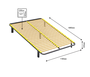 Ортопедическое основание 120х190 см с узкой ламелью