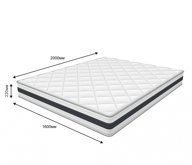 1600 x 2000, Матрас ARMOS Аметист Multi (Трикотаж 3D) 160х200 см