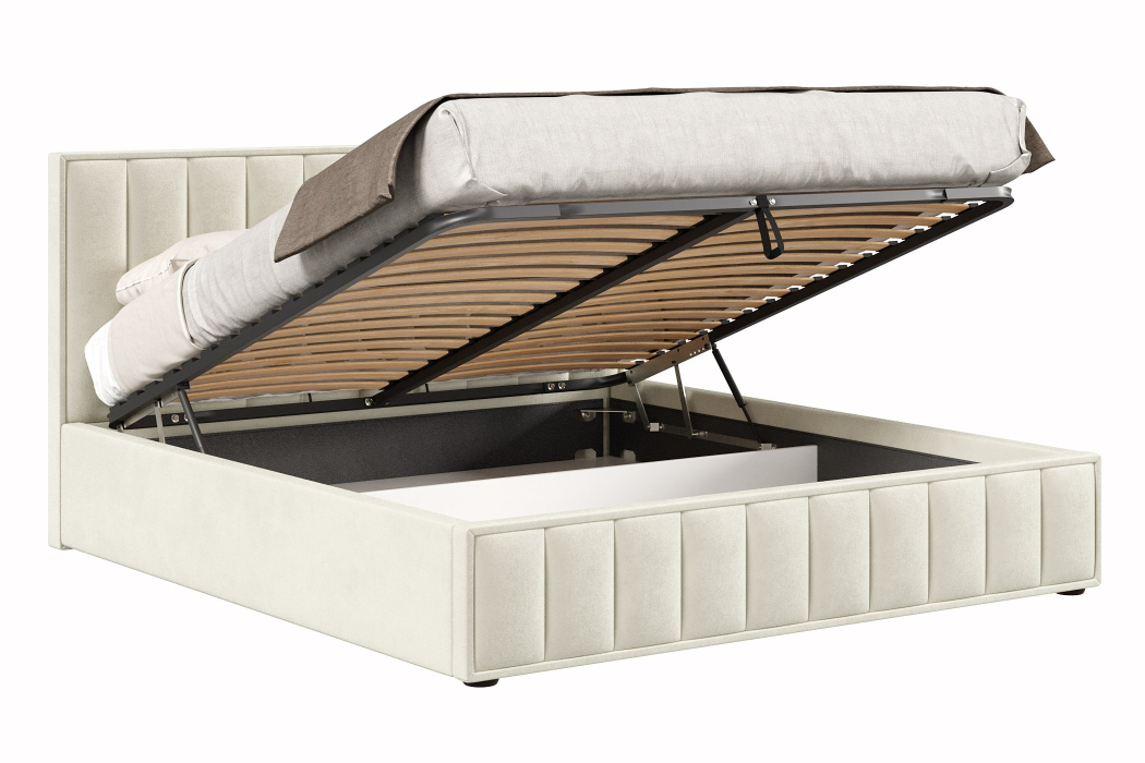 Мягкая кровать, Кровать Анкона 1800 с подъёмным механизмом, велюр