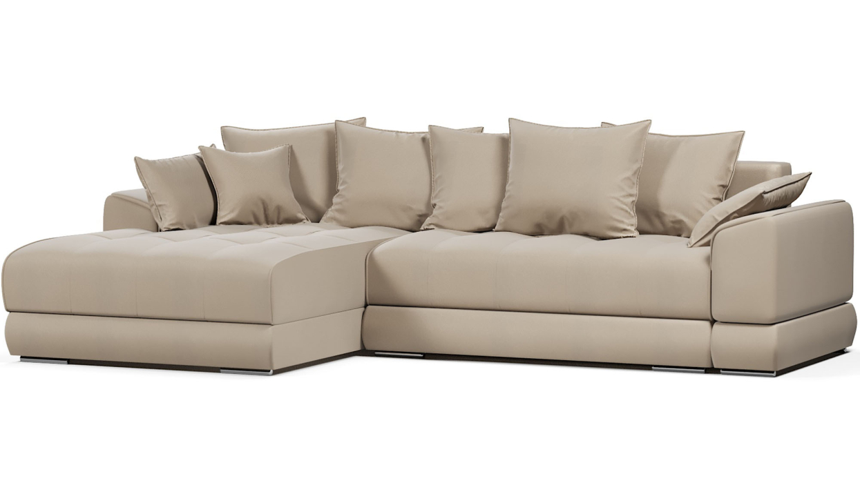 Диваны угловые в гостиную, Диван-кровать угловой еврокнижка Модерн Nordkisa,велюр