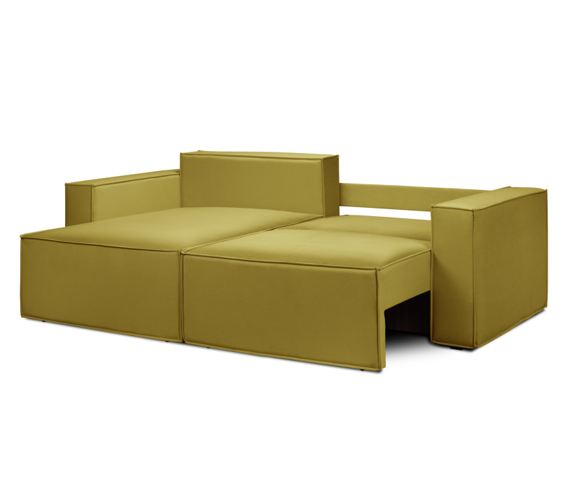 Диваны угловые в гостиную, Диван угловой Чикаго со спальным местом, микровелюр