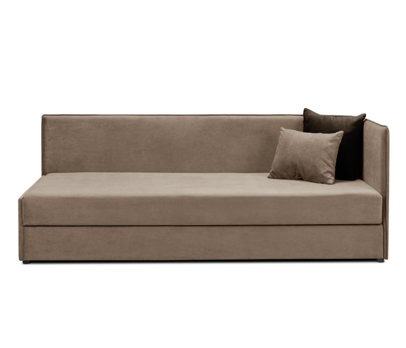 Мягкая кровать, Кровать тахта угловая Гамма с подъемным механизмом, микровелюр