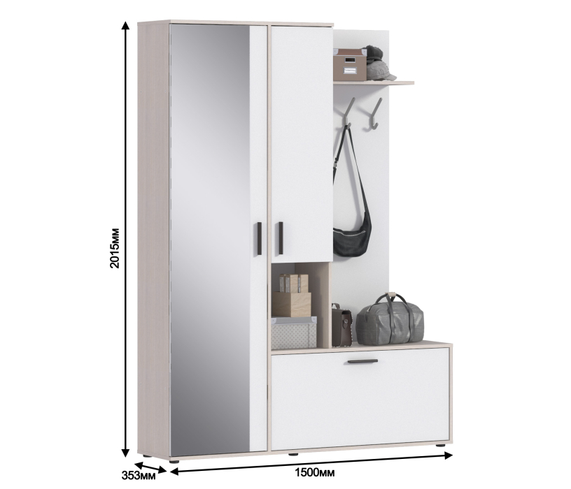 Прихожие, Прихожая Саша СБ-2739 Авиньон/Белый