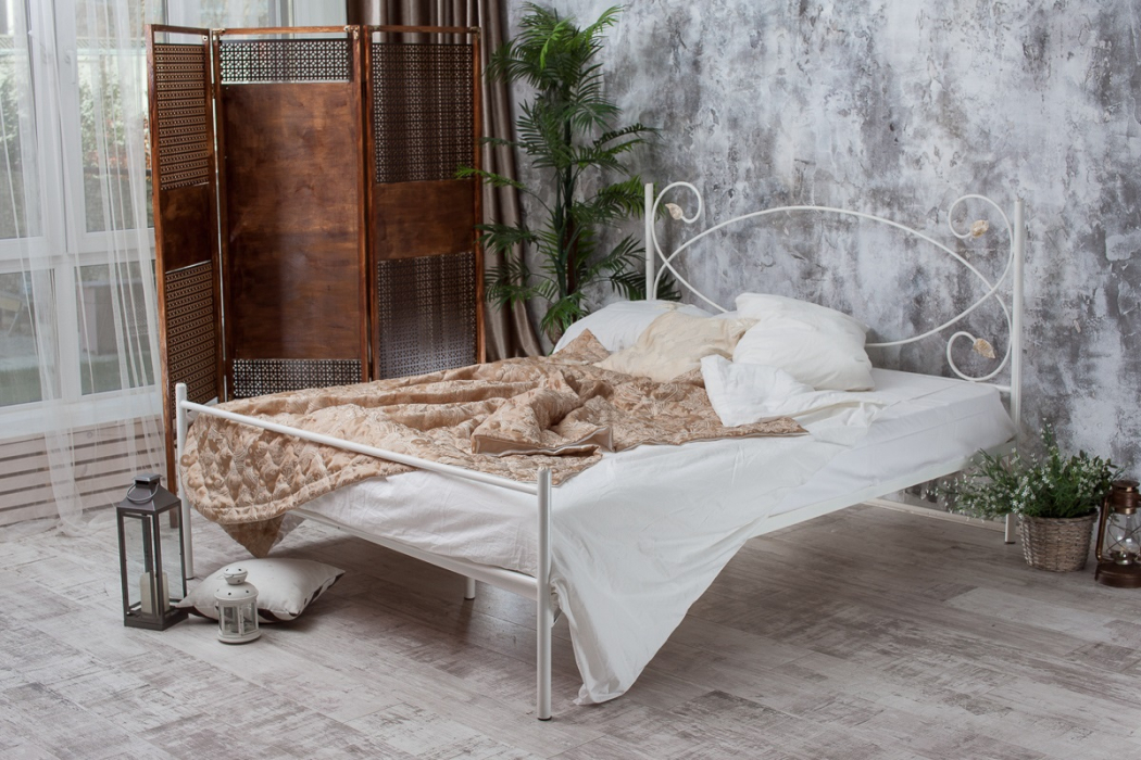 Двуспальные, Кованая кровать Виктория 1.4 с одной спинкой