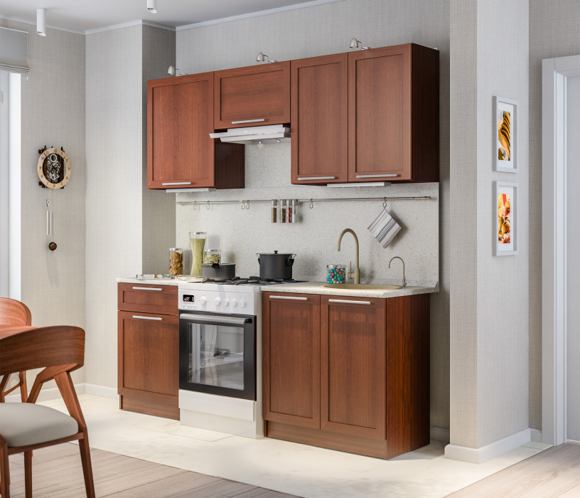 Ангелина Квадро, Кухонный гарнитур Ангелина Комфорт Орех Итальянский 2 м