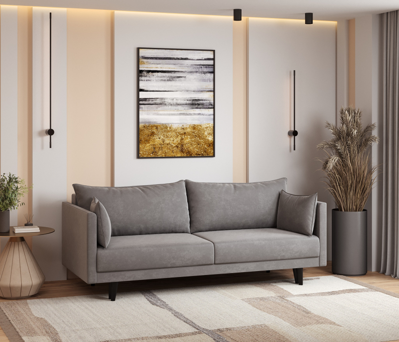 Диваны прямые, Диван-кровать Сканди, тик-так, велюр