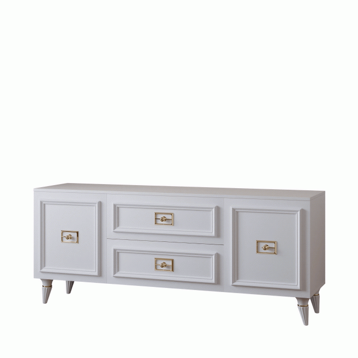 ТВ-тумбы, Комод Валенсия под телевизор 160х45х67 см золото