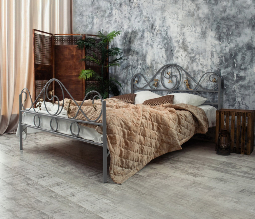 Кованые кровати, Кованая кровать Венеция 1.4 с двумя спинками