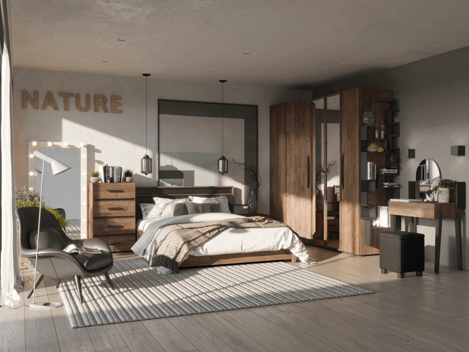 Кровати, Модульная система Nature (модуль 307) Кровать Люкс 1600 с п/м