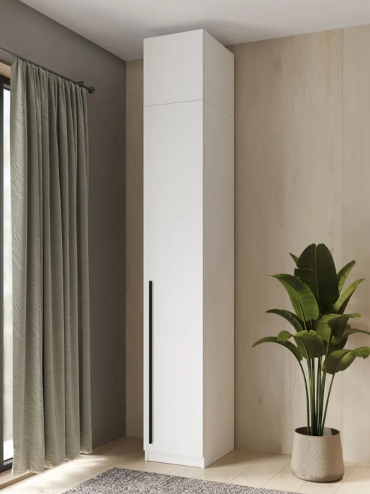 Шкафы одностворчатые, Шкаф для одежды распашной однодверный с антресолью, София, 2600х400х520 мм