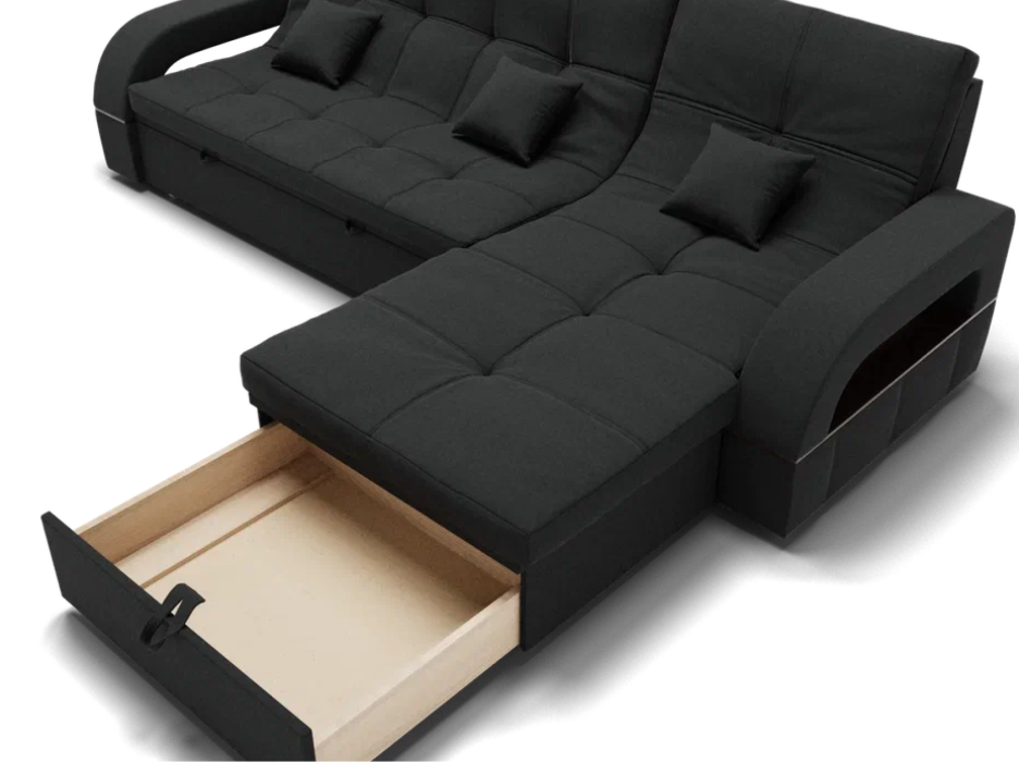 Диваны с ящиком для белья, Модульный диван Майами-2,микровелюр,антивандальная и водостойкая ткань,венеция