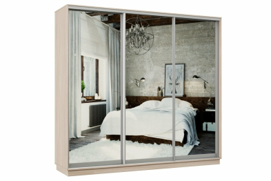 Шкаф-купе Премьер 55 Ясень шимо светлый