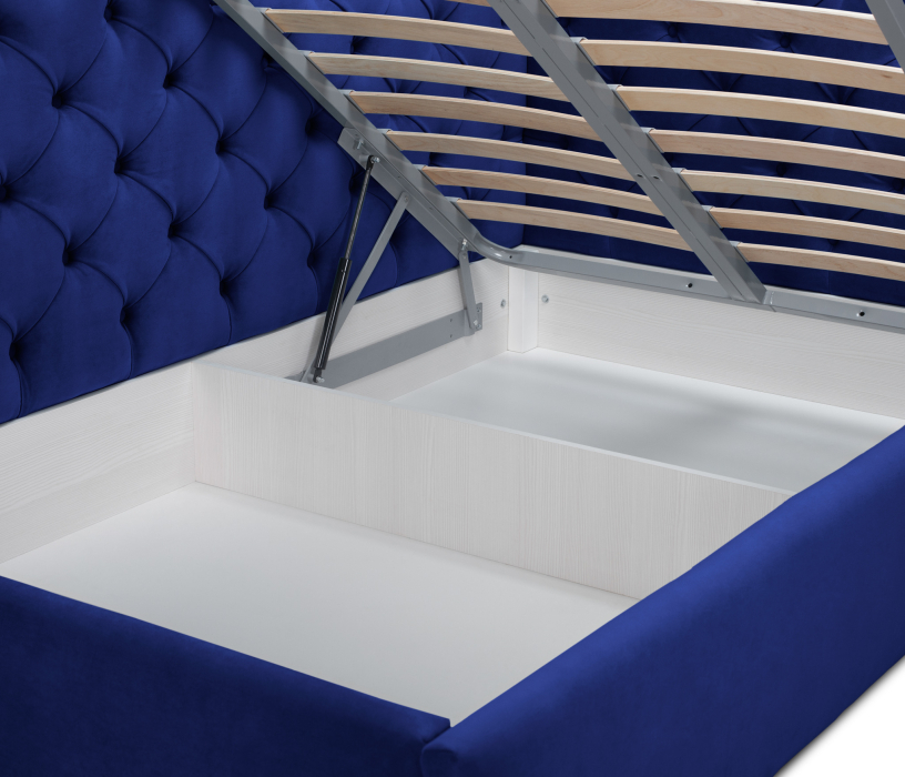 Мягкая кровать, Кровать с мягким изголовьем угловая Оливия 1200 с подъемным механизмом, микровелюр