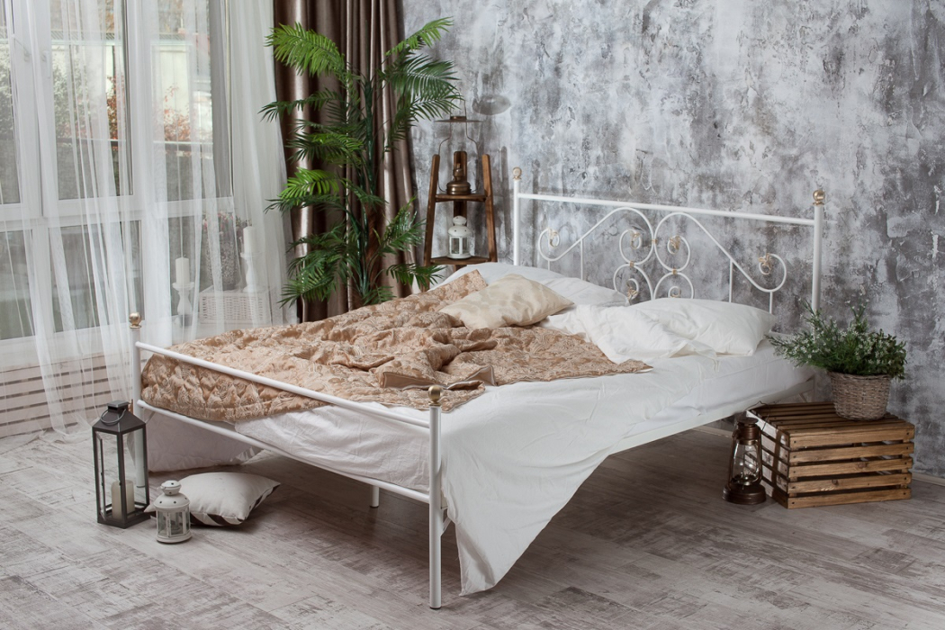 Кованые кровати, Кованая кровать Камелия 1.8 с одной спинкой