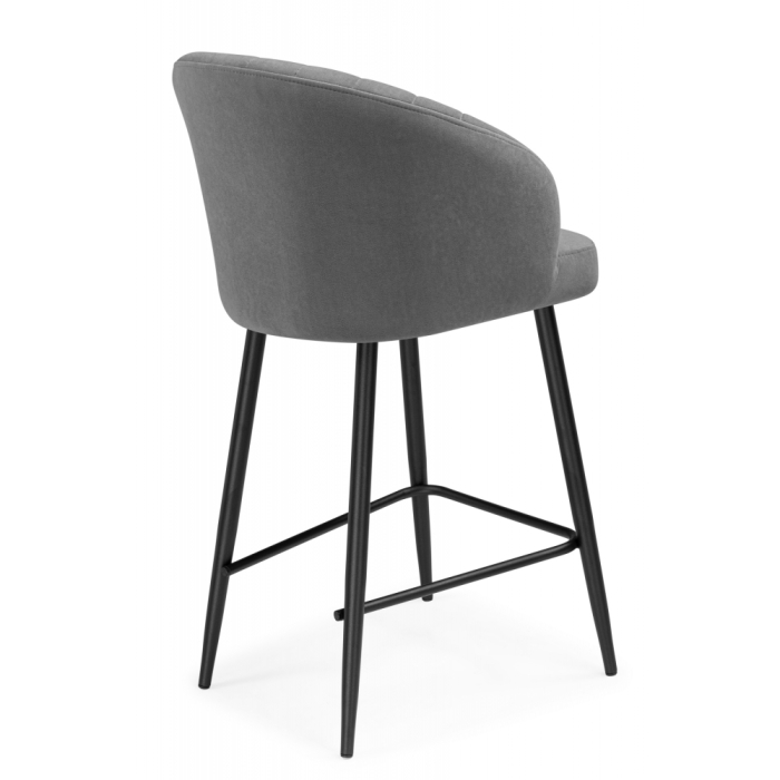 Барные стулья, Стул полубарный на металлокаркасе Бэнбу некрутящийся marseille (чёрный)