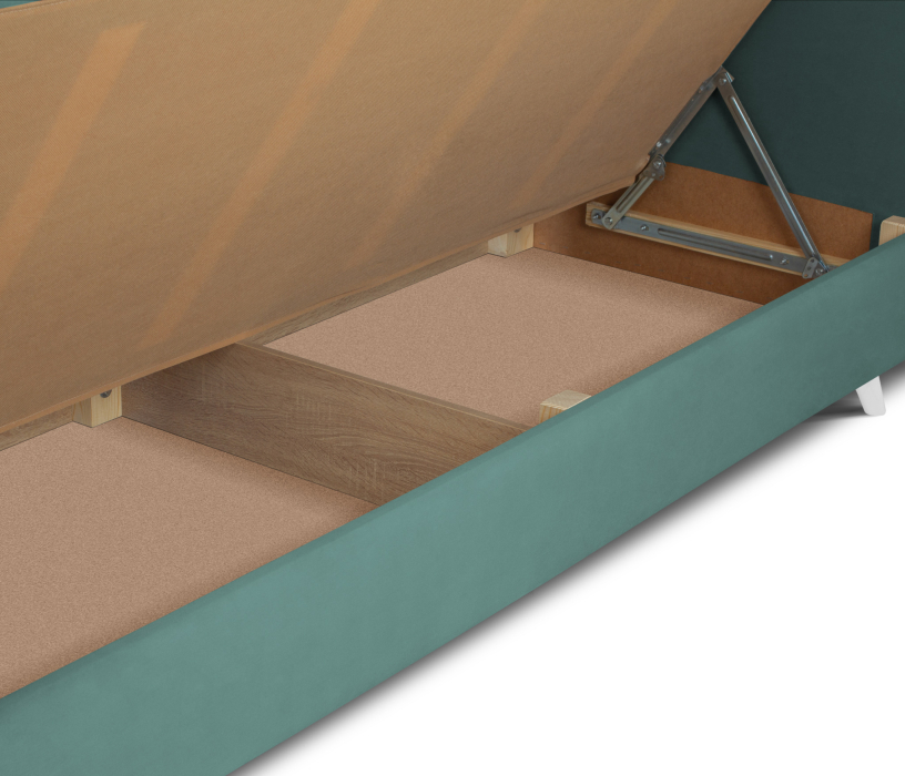 Мягкая кровать, Кровать тахта угловая Альфа  с подъемным механизмом, микровелюр