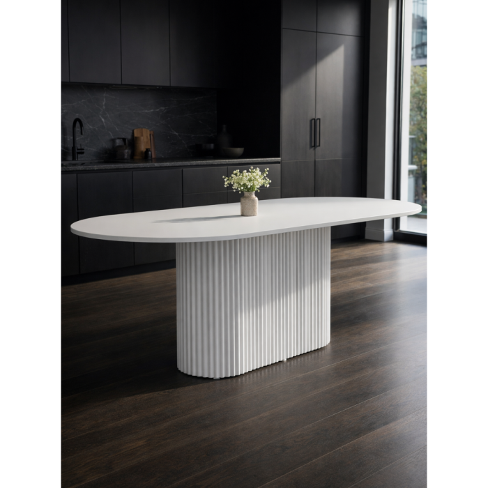 Обеденные столы, Стол Барон О 180 х 90 (белые ноги)