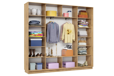 Шкаф-купе Премьер 59 (01ЗБ;01ЗБ;01ЗБ) фасады зеркало бронза/трёхдверный/Профиль чёрный муар