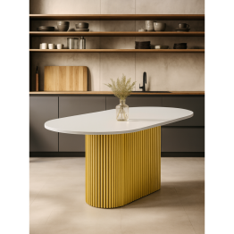 Стол Барон О 160 х 90 (золотые ноги)