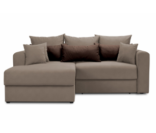 Диван угловой еврокнижка со спальным местом Мэдисон, микровелюр