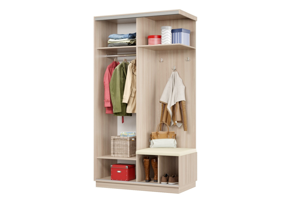 Прихожие, Прихожая Премьер 02 Лайт Мини 08 Правая Мягкая