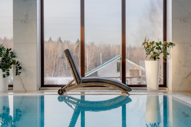 Шезлонг AGATA серый с матрасом