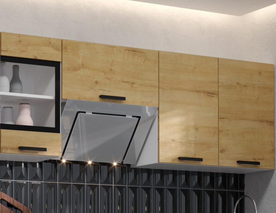 Кухонные гарнитуры, Кухня Хозяюшка 2,6 м Дуб вотан ЛДСП