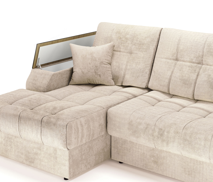 Диваны угловые в гостиную, Угловой диван-кровать Лас-Вегас левый, шенилл