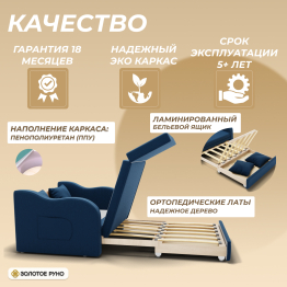 Прямой диван Бали ППУ, велюр