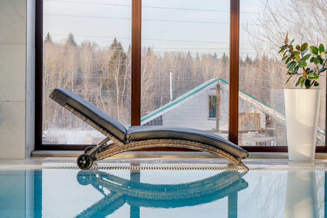 Шезлонги, Шезлонг AGATA серый с матрасом