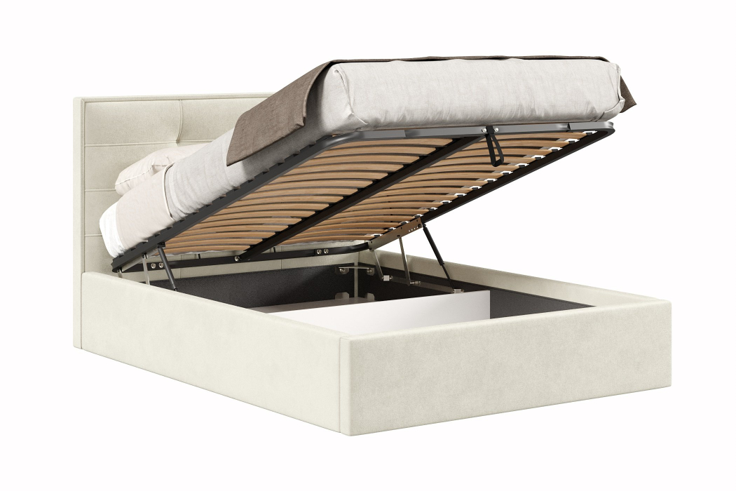 Мягкая кровать, Кровать Римини 1400 с подъёмным механизмом, велюр