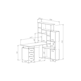 Стол компьютерный КС-15 правый