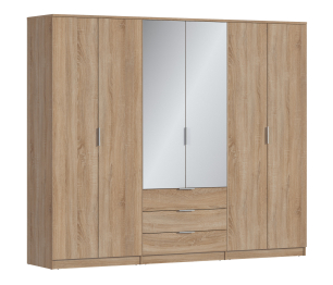 Николь СБ-2593/1 Шкаф 6-ти дверный