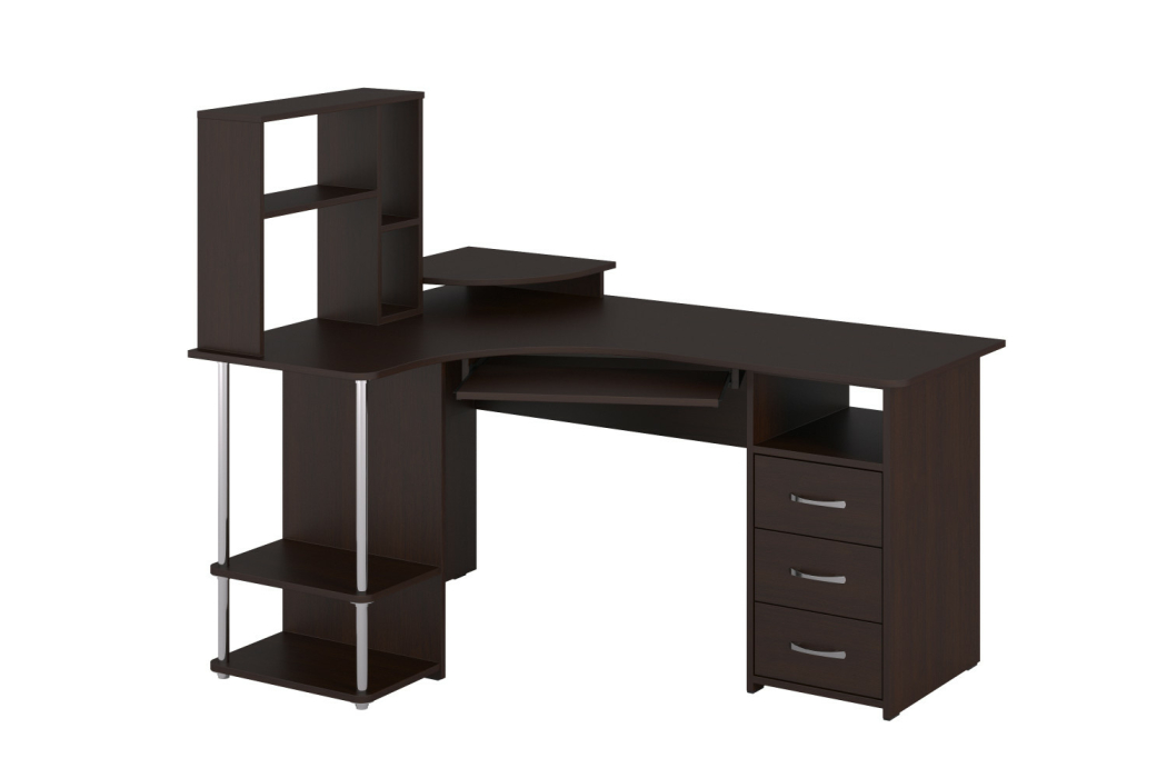 Угловые компьютерные столы, Стол компьютерный С-237 с полкой СЕ-237