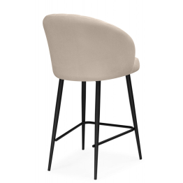 Стул полубарный на металлокаркасе Бэнбу некрутящийся marseille (чёрный)